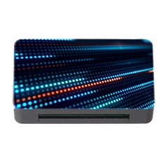 Orange Blue Dot Dots Lines Abstract Abstract Digital Art Memory Card Reader With Cf