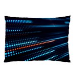 Orange Blue Dot Dots Lines Abstract Abstract Digital Art Pillow Case (Two Sides) Back