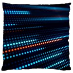 Orange Blue Dot Dots Lines Abstract Abstract Digital Art Large Cushion Case (Two Sides) Front