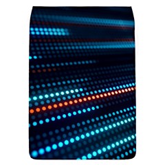 Orange Blue Dot Dots Lines Abstract Abstract Digital Art Removable Flap Cover (l)