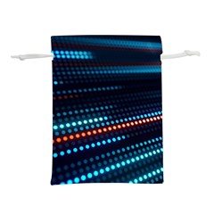 Orange Blue Dot Dots Lines Abstract Abstract Digital Art Lightweight Drawstring Pouch (m)