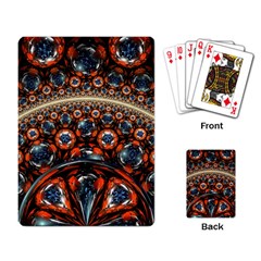 Fractal Floral Ornaments Rings 3d Sphere Floral Pattern Neon Art Playing Cards Single Design (rectangle)