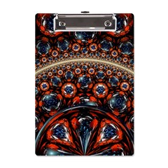 Fractal Floral Ornaments Rings 3d Sphere Floral Pattern Neon Art A5 Acrylic Clipboard