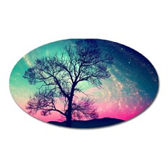 Tree Abstract Field Galaxy Night Nature Oval Magnet