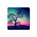 Tree Abstract Field Galaxy Night Nature Square Magnet Front