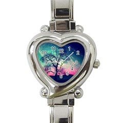 Tree Abstract Field Galaxy Night Nature Heart Italian Charm Watch