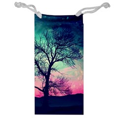 Tree Abstract Field Galaxy Night Nature Jewelry Bag by Jancukart