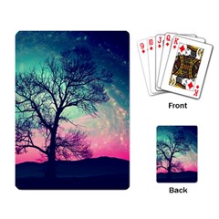 Tree Abstract Field Galaxy Night Nature Playing Cards Single Design (rectangle)