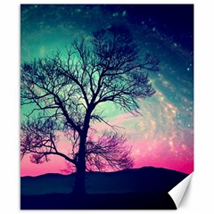 Tree Abstract Field Galaxy Night Nature Canvas 8  X 10 