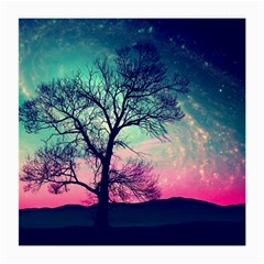 Tree Abstract Field Galaxy Night Nature Medium Glasses Cloth (2 Sides) by Jancukart