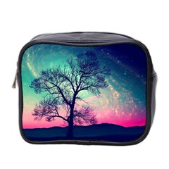 Tree Abstract Field Galaxy Night Nature Mini Toiletries Bag (two Sides)