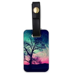 Tree Abstract Field Galaxy Night Nature Luggage Tag (one Side)