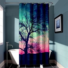 Tree Abstract Field Galaxy Night Nature Shower Curtain 36  X 72  (stall) 