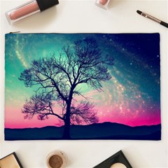 Tree Abstract Field Galaxy Night Nature Cosmetic Bag (xxl)