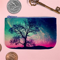 Tree Abstract Field Galaxy Night Nature Large Coin Purse