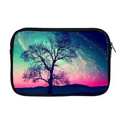 Tree Abstract Field Galaxy Night Nature Apple Macbook Pro 17  Zipper Case by Jancukart