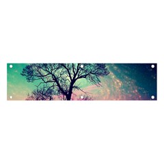 Tree Abstract Field Galaxy Night Nature Banner And Sign 4  X 1 