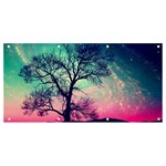 Tree Abstract Field Galaxy Night Nature Banner and Sign 8  x 4  Front