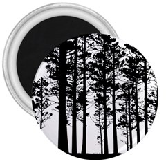 Trees Forest Woods Woodland Trunk 3  Magnets