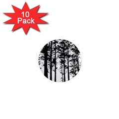 Trees Forest Woods Woodland Trunk 1  Mini Magnet (10 Pack) 