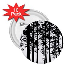 Trees Forest Woods Woodland Trunk 2 25  Buttons (10 Pack)  by Jancukart