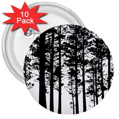 Trees Forest Woods Woodland Trunk 3  Buttons (10 Pack) 