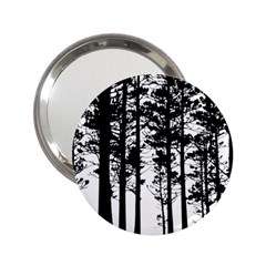 Trees Forest Woods Woodland Trunk 2 25  Handbag Mirrors