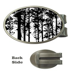 Trees Forest Woods Woodland Trunk Money Clips (oval)  by Jancukart