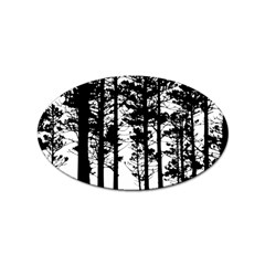 Trees Forest Woods Woodland Trunk Sticker (oval) by Jancukart