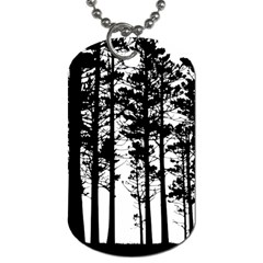 Trees Forest Woods Woodland Trunk Dog Tag (one Side)