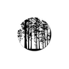 Trees Forest Woods Woodland Trunk Golf Ball Marker (4 Pack)