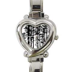 Trees Forest Woods Woodland Trunk Heart Italian Charm Watch by Jancukart