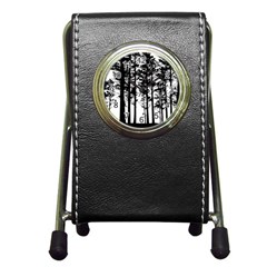 Trees Forest Woods Woodland Trunk Pen Holder Desk Clock