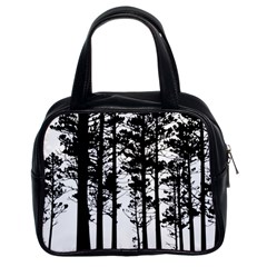 Trees Forest Woods Woodland Trunk Classic Handbag (two Sides)