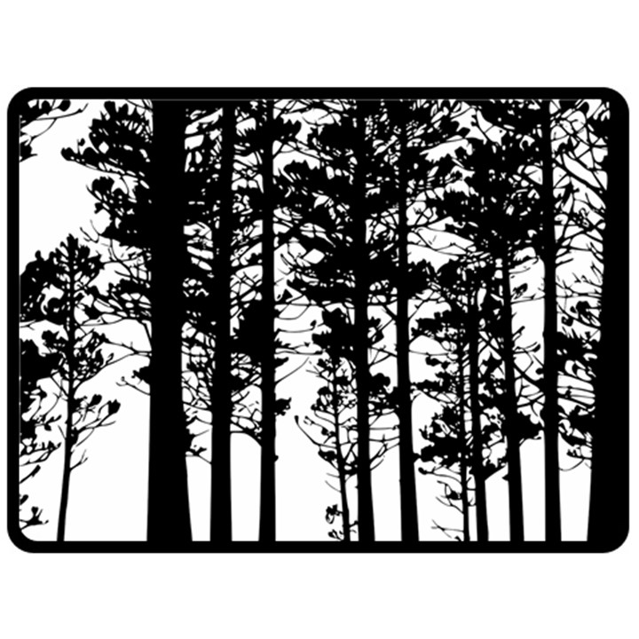 Trees Forest Woods Woodland Trunk Fleece Blanket (Large)