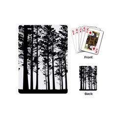 Trees Forest Woods Woodland Trunk Playing Cards Single Design (mini) by Jancukart