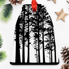 Trees Forest Woods Woodland Trunk Bell Ornament (two Sides)