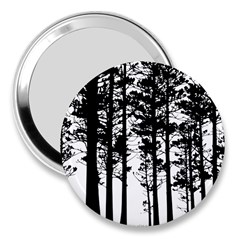 Trees Forest Woods Woodland Trunk 3  Handbag Mirrors by Jancukart