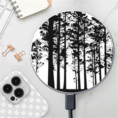 Trees Forest Woods Woodland Trunk Wireless Fast Charger(white) by Jancukart