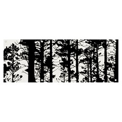 Trees Forest Woods Woodland Trunk Banner And Sign 8  X 3 