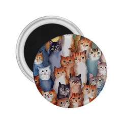 Cats Watercolor Pet Animal Mammal 2 25  Magnets by Jancukart