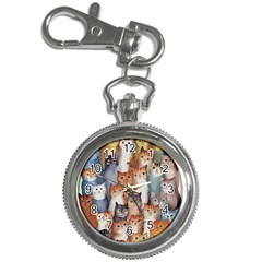 Cats Watercolor Pet Animal Mammal Key Chain Watches by Jancukart