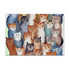 Cats Watercolor Pet Animal Mammal Sticker A4 (10 Pack) by Jancukart