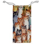 Cats Watercolor Pet Animal Mammal Jewelry Bag Back