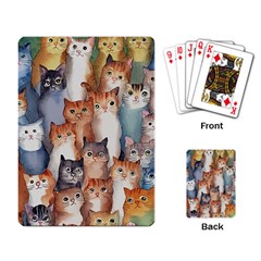 Cats Watercolor Pet Animal Mammal Playing Cards Single Design (rectangle)