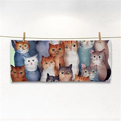 Cats Watercolor Pet Animal Mammal Hand Towel