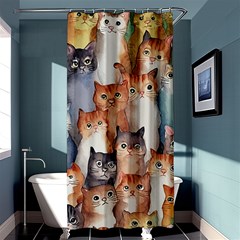 Cats Watercolor Pet Animal Mammal Shower Curtain 36  X 72  (stall) 