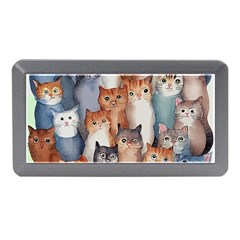 Cats Watercolor Pet Animal Mammal Memory Card Reader (mini) by Jancukart