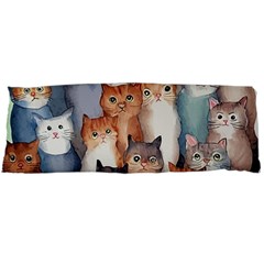 Cats Watercolor Pet Animal Mammal Body Pillow Case (dakimakura) by Jancukart