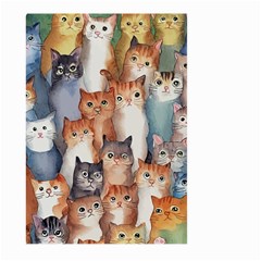 Cats Watercolor Pet Animal Mammal Large Garden Flag (two Sides)